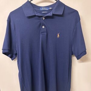 Polo Ralph Lauren Navy Blue Golf Shirt, Size Medium, Like New